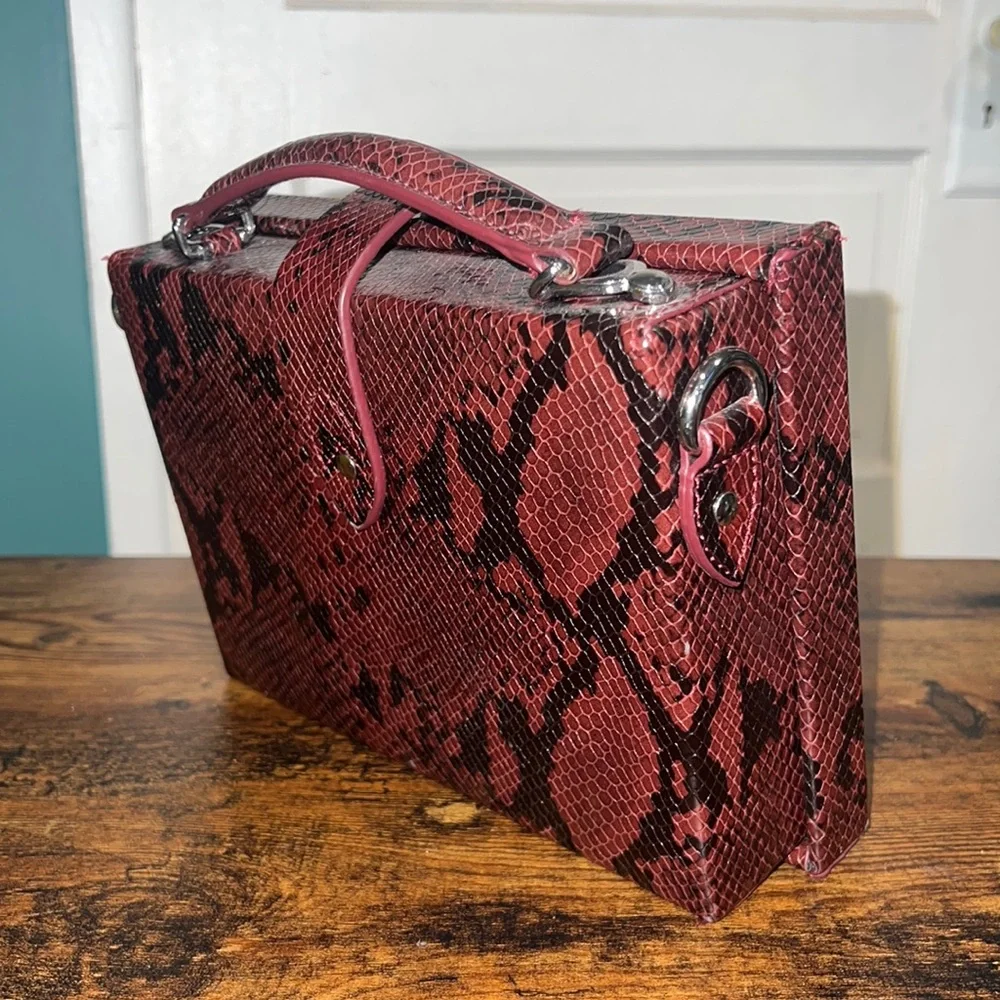 Zara Basic Python Train-case Purse - Picture 5 of 8